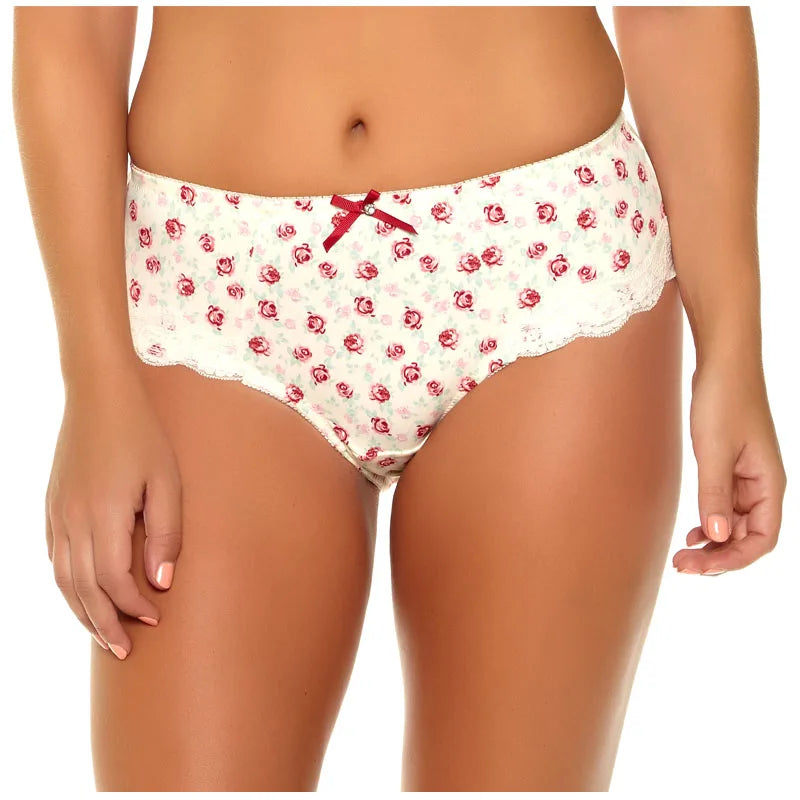 Lingerie Underwear Women Panties Pure Cotton Crotch Modal 6 Colors Floral Print Big Size XLXXLXXXL4XL5XL6XL7XL High-Rise Style