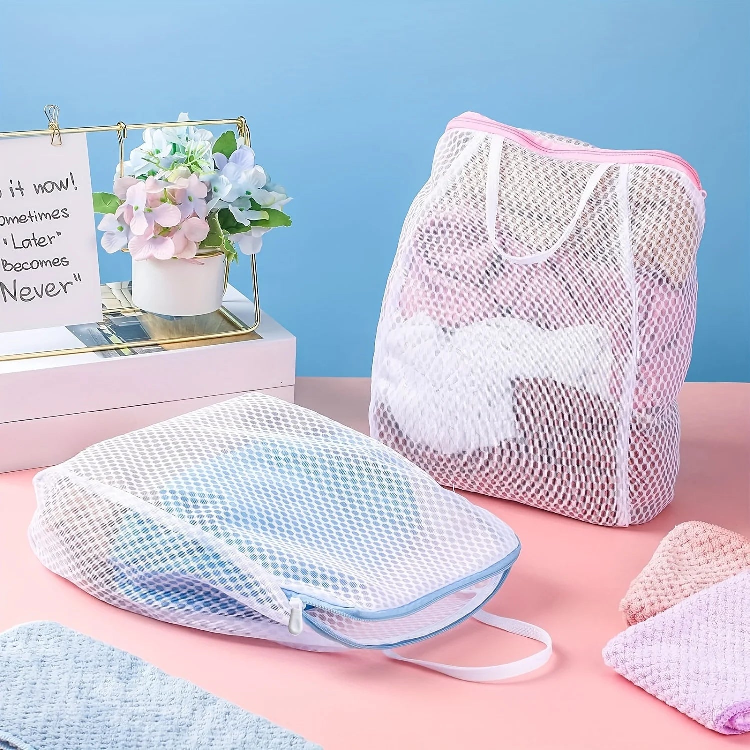 Lingerie Washing Mesh Clothing Underwear Organizer Washing Bag Useful Mesh Net Bra Wash Bag Zipper Laundry Bag