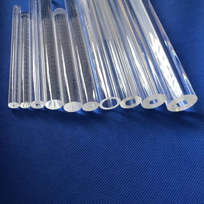 2pcs  Quartz Tube OD 15-50mm High Temp Glass Pipe Single-Bore Sight Glass Customizable