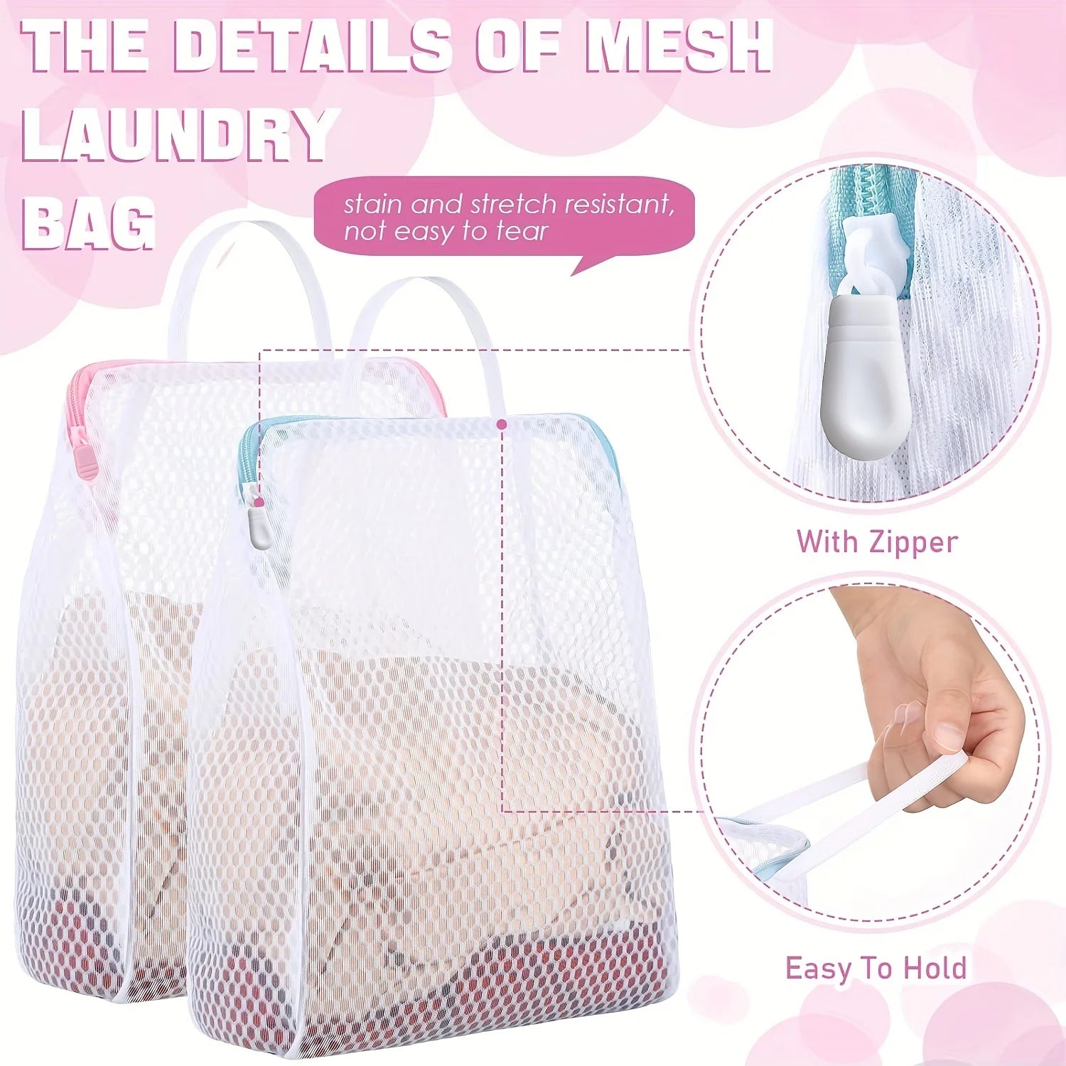 Lingerie Washing Mesh Clothing Underwear Organizer Washing Bag Useful Mesh Net Bra Wash Bag Zipper Laundry Bag