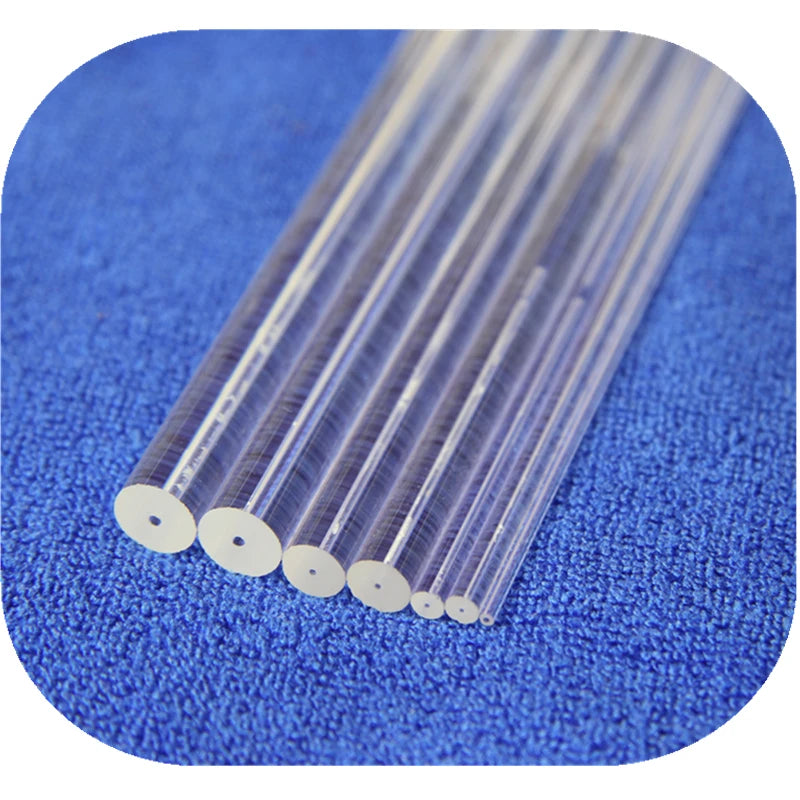 2pcs  Quartz Tube OD 15-50mm High Temp Glass Pipe Single-Bore Sight Glass Customizable