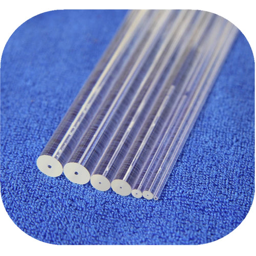 2pcs  Quartz Tube OD 15-50mm High Temp Glass Pipe Single-Bore Sight Glass Customizable