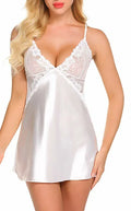Erotic Nightdress Sexy Lingerie For Women Lingerie Porno Lmitation Ice Silk Lenceria Erotica Mujer Sexi Lace Sleepwear Underwear