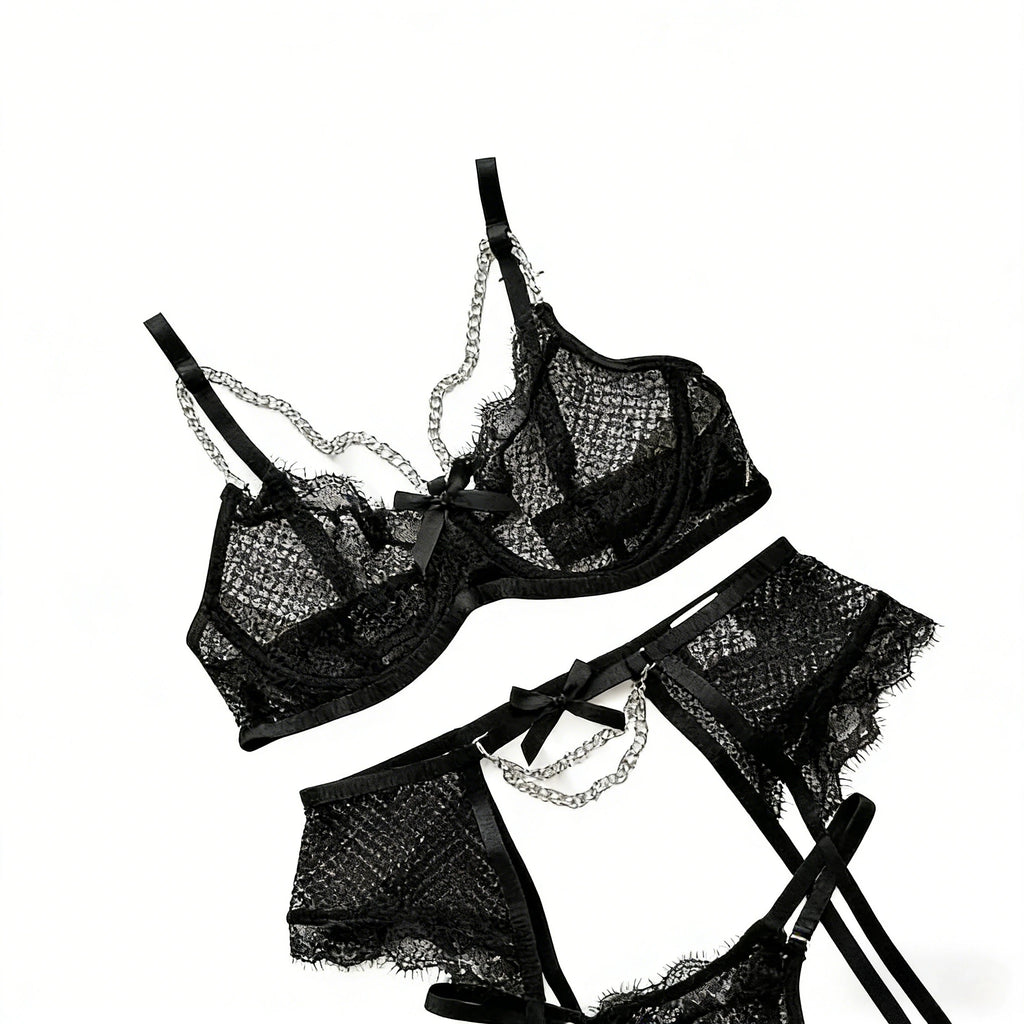 Lingerie Underwear Bras Sets Lace Garter Lingerie Women Intimates 2025 Underwire Bra And Panty Thongs Ladies Underwear Set